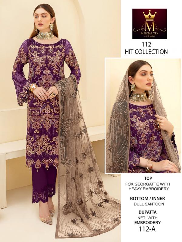 Mehtab Tex 112 Hit Collection Georgette Pakistani Salwar Suits